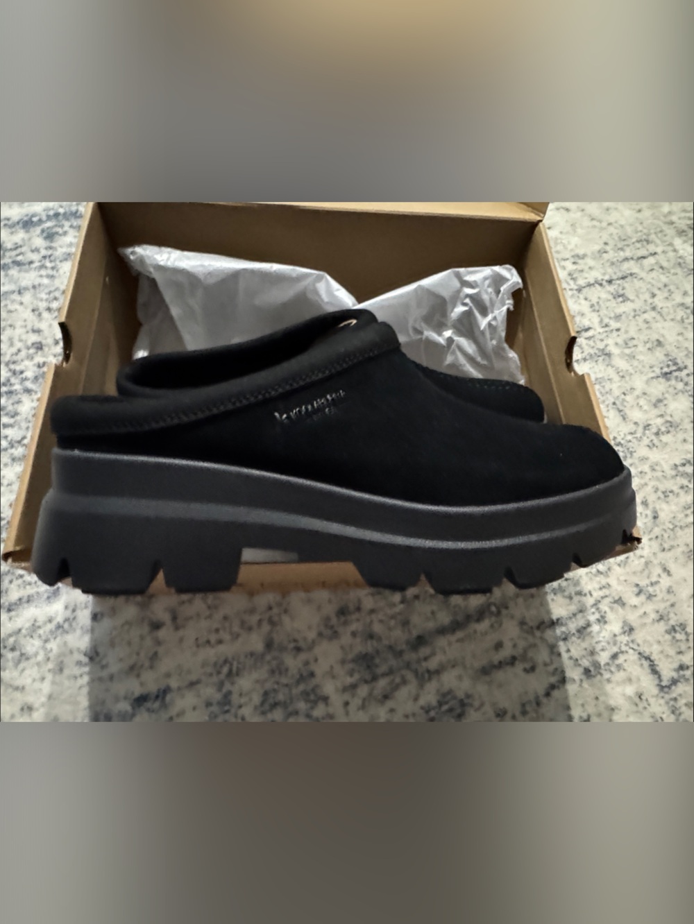 Koolaburra Black Chunky Platform Clog Mules